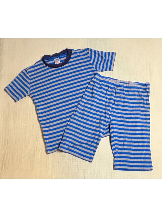 Mini Boden Other - Mini Boden Blue & Gray Striped Short Sleeve Pajama Set 9Y